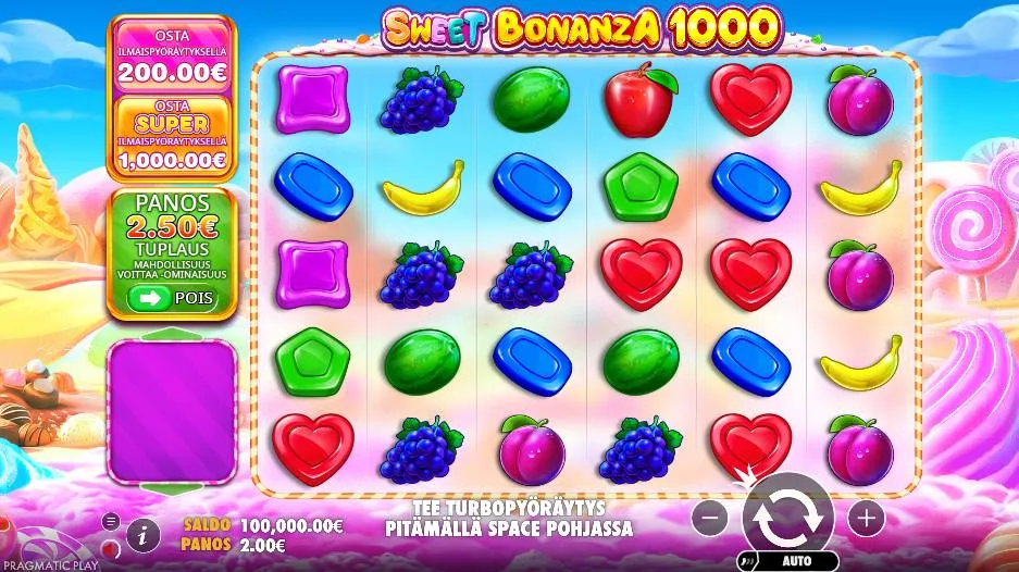 Sweet Bonanza 1000 mobiilissa